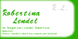 robertina lendel business card